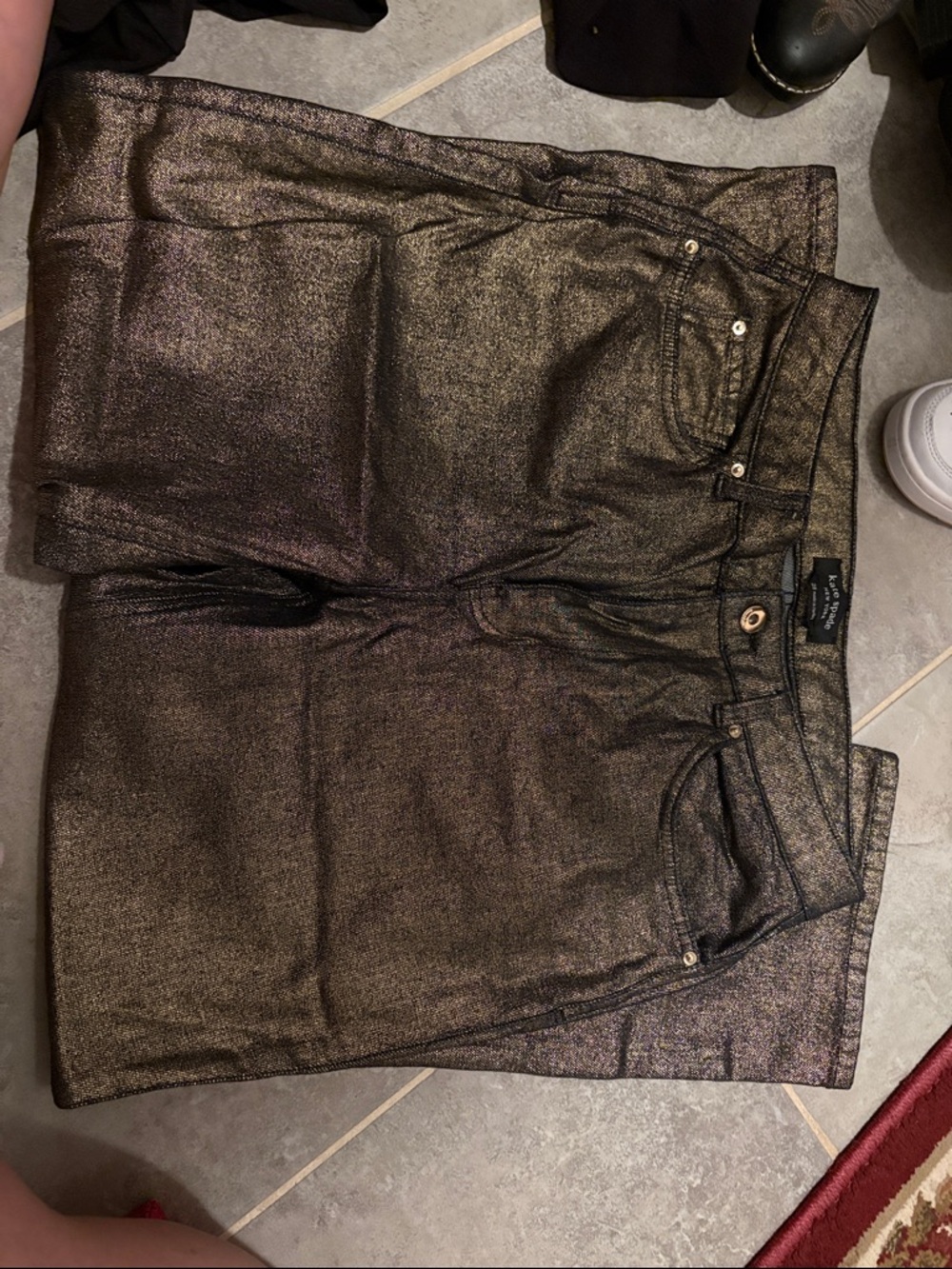 kate spade Metallic Black  Jeans
